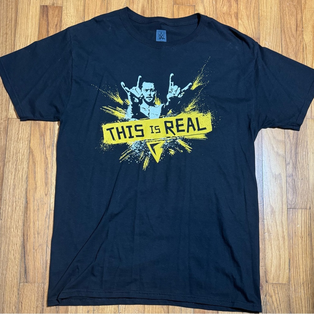 WWE Finn Balor This Is Real Men's Medium Black Cotton Tee Shirt
